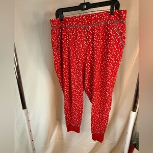 Cacique Red and White Polka Dot Pajama Pants with pockets!
